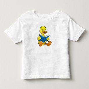 Duck at Reading with Book Toddler T-Shirt