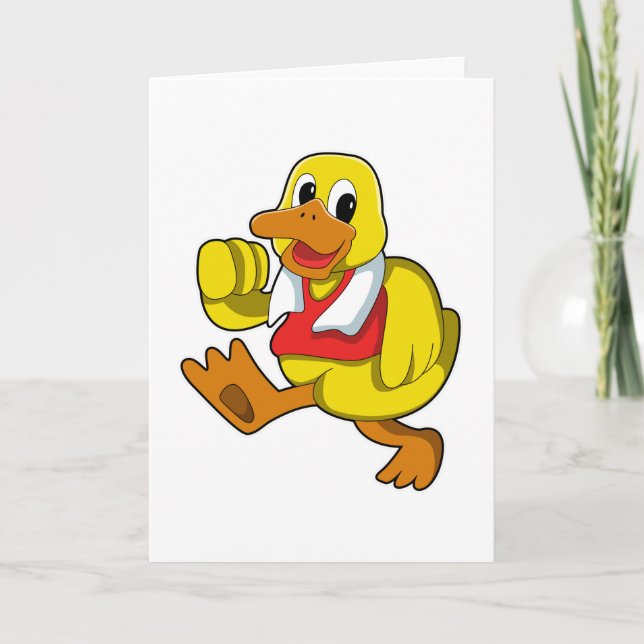 Duck at Running Card (Front)