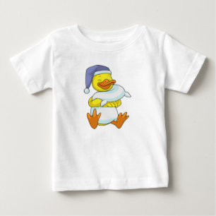 Duck at Sleeping with Nightcap Baby T-Shirt