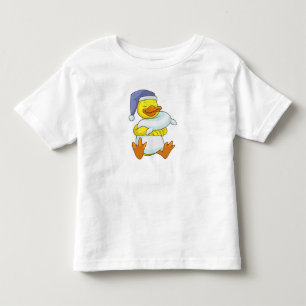 Duck at Sleeping with Nightcap Toddler T-Shirt