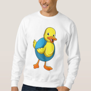 Duck at Swimming with Swim ring Sweatshirt