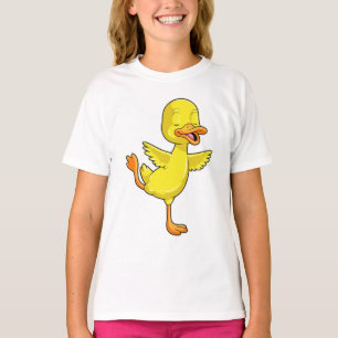 Duck at Yoga Fitness on a Leg T-Shirt