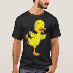 Duck at Yoga Fitness on a Leg T-Shirt