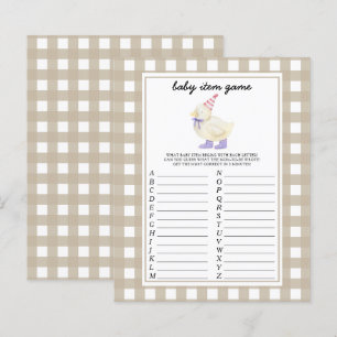 Duck baby shower Baby Item Game