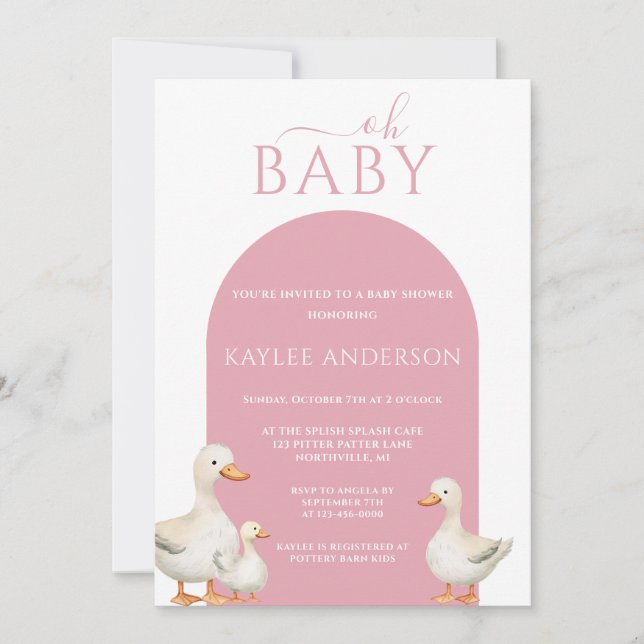 Duck Baby Shower Invitation (Front)
