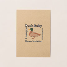 Duck Baby shower Invitation 