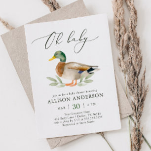 Duck Baby Shower Invitation