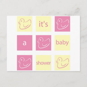 Duck Baby Shower Invitation Postcard