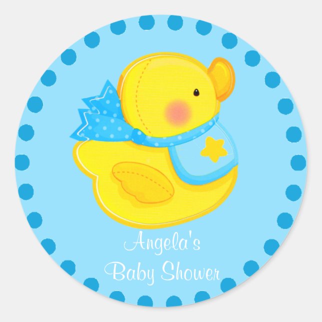 Duck Baby Shower Sticker (Front)