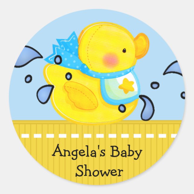 Duck Baby Shower Sticker (Front)