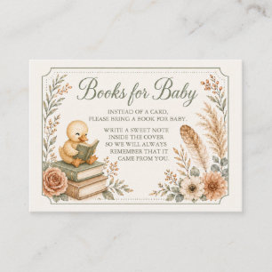 Duck Baby Sprinkle/Shower Books For Baby Card 