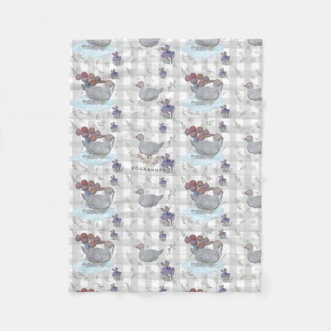 Duck Balloons Nursery Theme Baby Blanket (Front)