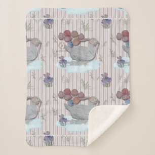Duck Balloons Nursery Theme Baby Cloth Sherpa Blan Blanket