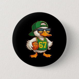 Duck Basketball 67 Gen Alpha Slang Srts Men Boys K 6 Cm Round Badge