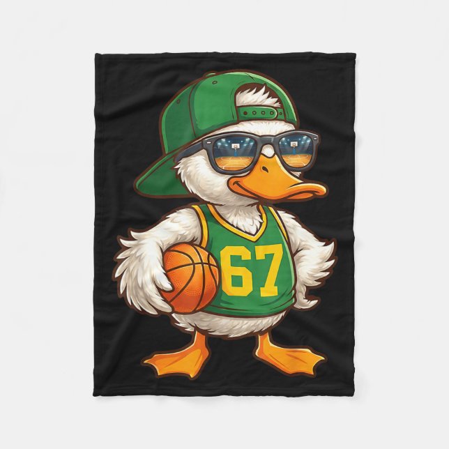 Duck Basketball 67 Gen Alpha Slang Srts Men Boys K Fleece Blanket (Front)
