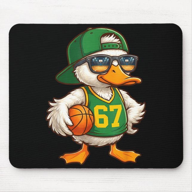 Duck Basketball 67 Gen Alpha Slang Srts Men Boys K Mouse Mat (Front)
