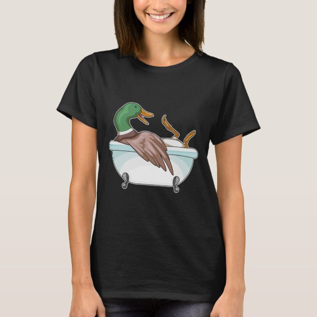 Duck Bathe Bathtub T-Shirt (Front)