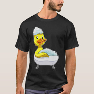Duck Bathing Bathtub Foam T-Shirt