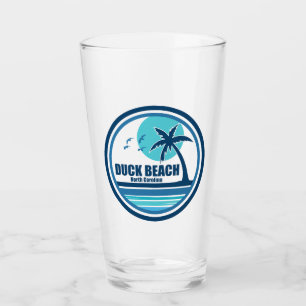 Duck Beach North Carolina Palm Tree Birds Glass