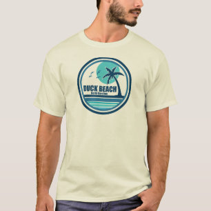 Duck Beach North Carolina Palm Tree Birds T-Shirt