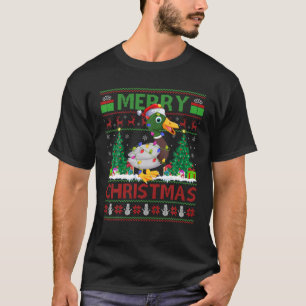 Duck Bird Lover Xmas Lighting Ugly Duck Christmas T-Shirt