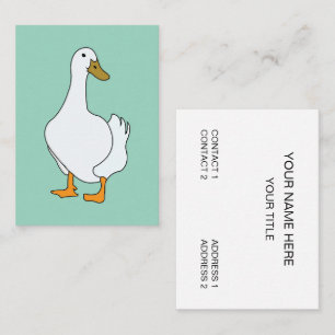 Duck Bird White Duck  Business Card