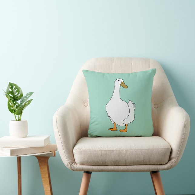 Duck Bird White Duck  Cushion (Chair)