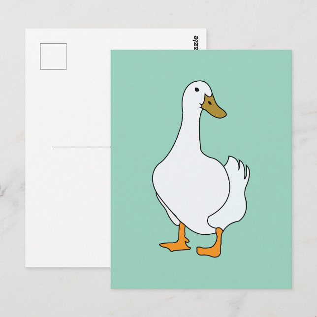 Duck Bird White Duck  Postcard (Front/Back)