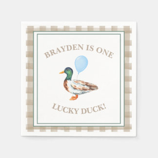 Duck Birthday Napkin