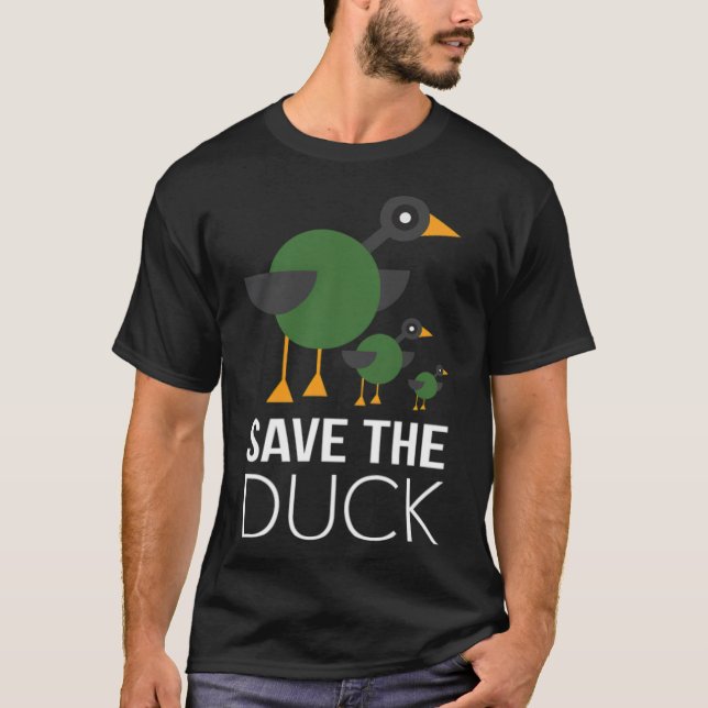 Duck  black labs boxer  T-Shirt (Front)