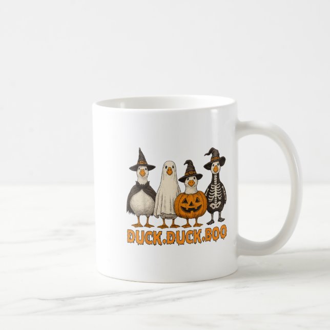 Duck Boo Funny Cute Soky Halloween Family Goose Pu Coffee Mug (Right)