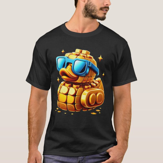 Duck Builder Block Construction Master Gold Sungla T-Shirt (Front)