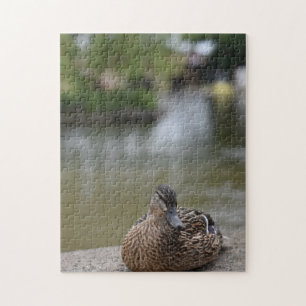 Duck by the Water Bird Nature Photography Jigsaw Puzzle