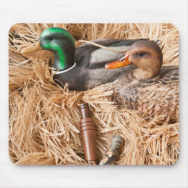 Duck Call Mallard Drake Hunting Hunters Mouse Pad (Front)