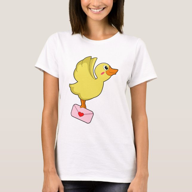 Duck Carrier pigeon Letter T-Shirt (Front)