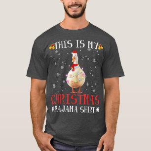 Duck Christmas PajamaSanta Animal Lover Gift T-Shirt