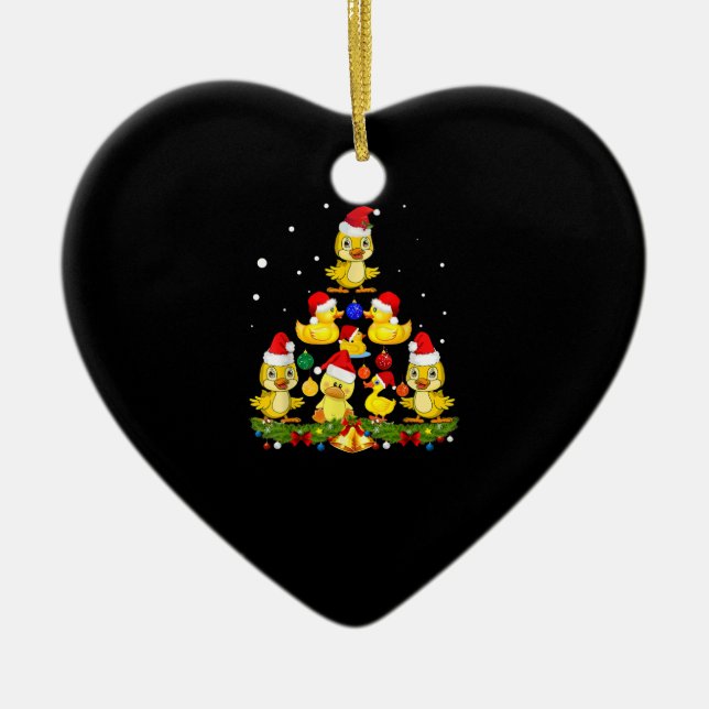 Duck Christmas Tree Ceramic Tree Decoration (Front)