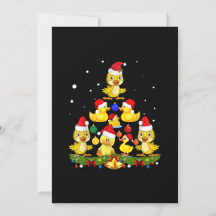 Duck Christmas Tree Invitation