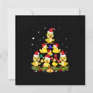 Duck Christmas Tree Invitation