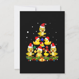 Duck Christmas Tree Invitation