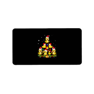 Duck Christmas Tree Label