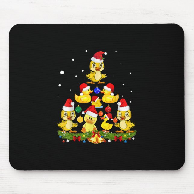 Duck Christmas Tree Mouse Mat (Front)