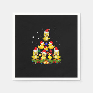 Duck Christmas Tree Napkin