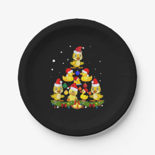 Duck Christmas Tree Paper Plate