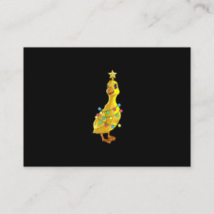 Duck Christmas Tree T  Lights Decor Star Gift Xmas Enclosure Card