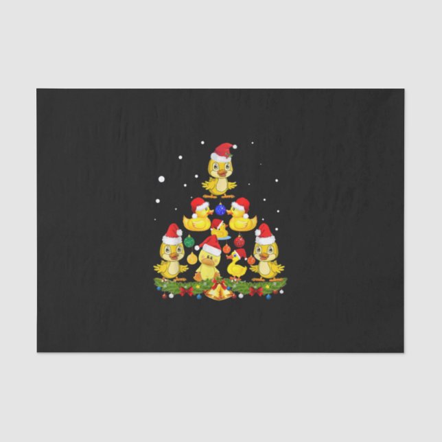 Duck Christmas Tree Tissue Paper (Front)