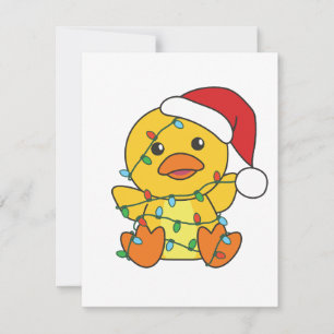 Duck Christmas Winter Animals Holiday Duck Card