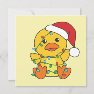 Duck Christmas Winter Animals Holiday Duck Card