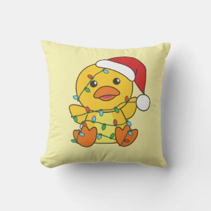 Duck Christmas Winter Animals Holiday Duck Cushion