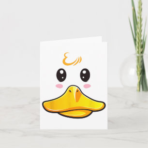 Duck Costume Cute Rubber Ducky Face Halloween Card
